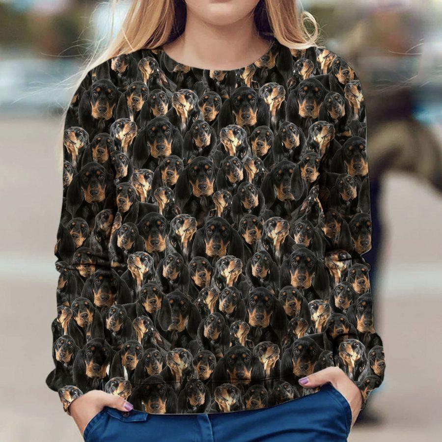 Black and Tan Coonhound - Full Face - Premium Sweatshirt