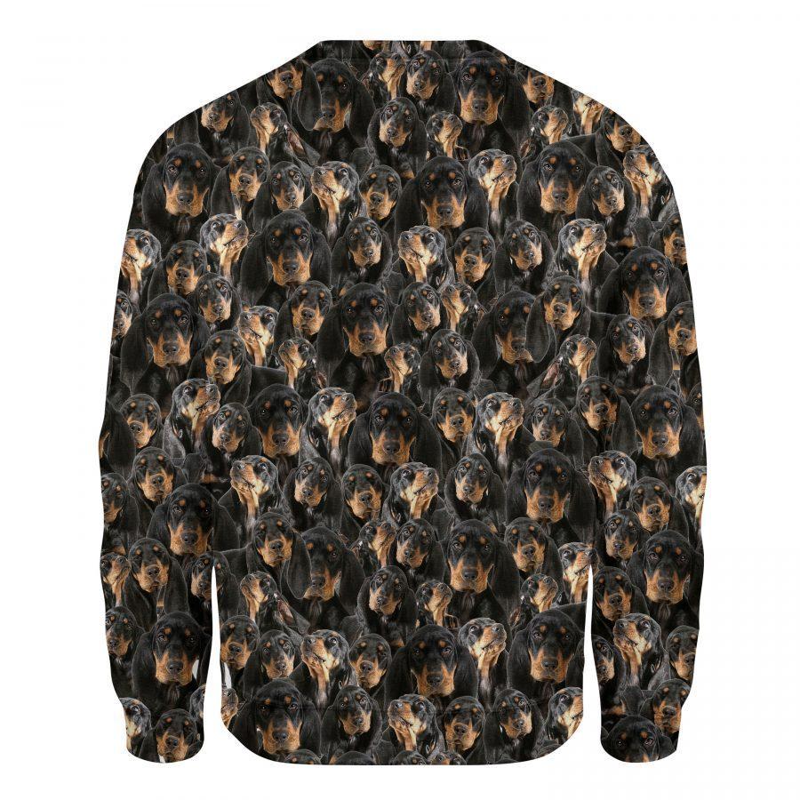 Black and Tan Coonhound - Full Face - Premium Sweatshirt
