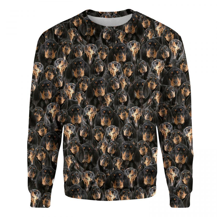 Black and Tan Coonhound - Full Face - Premium Sweatshirt