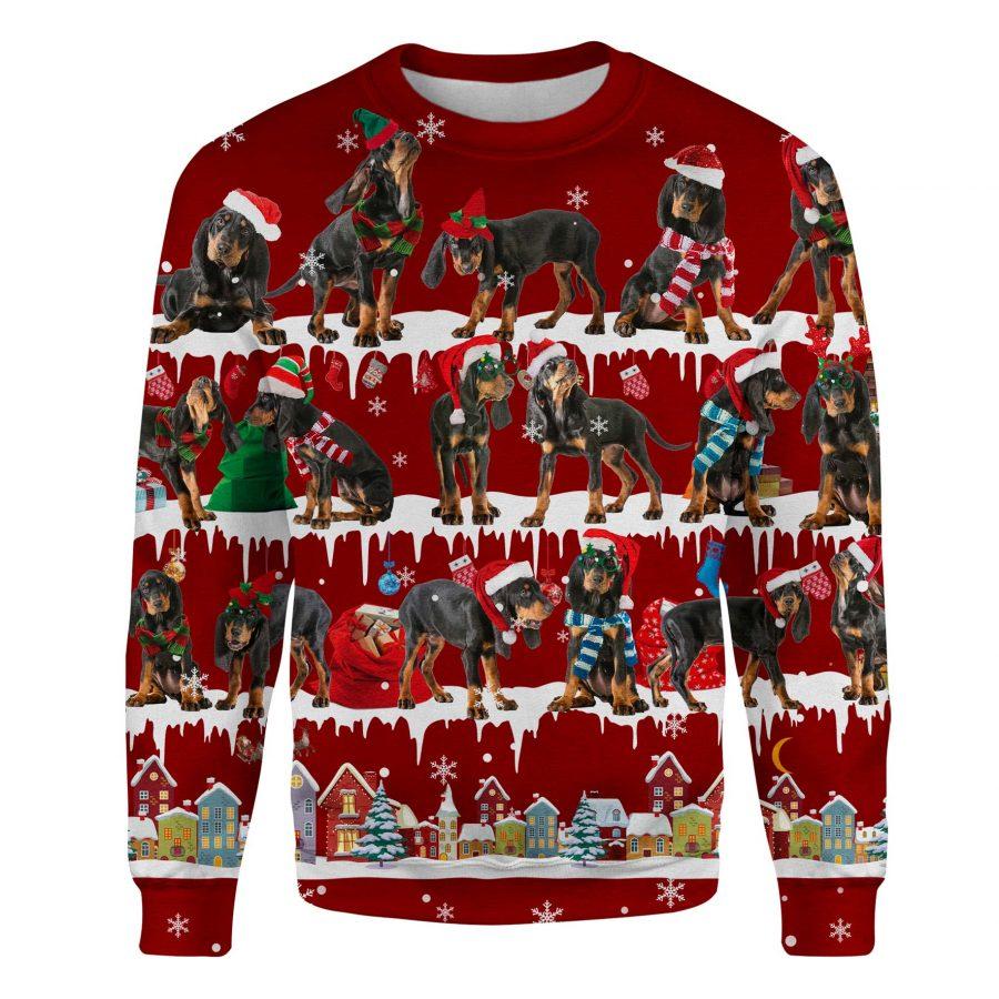 Black and Tan Coonhound - Snow Christmas - Premium Sweatshirt