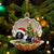 Black And White English Springer-Sleeping Pearl in Christmas Two Sided Ornament