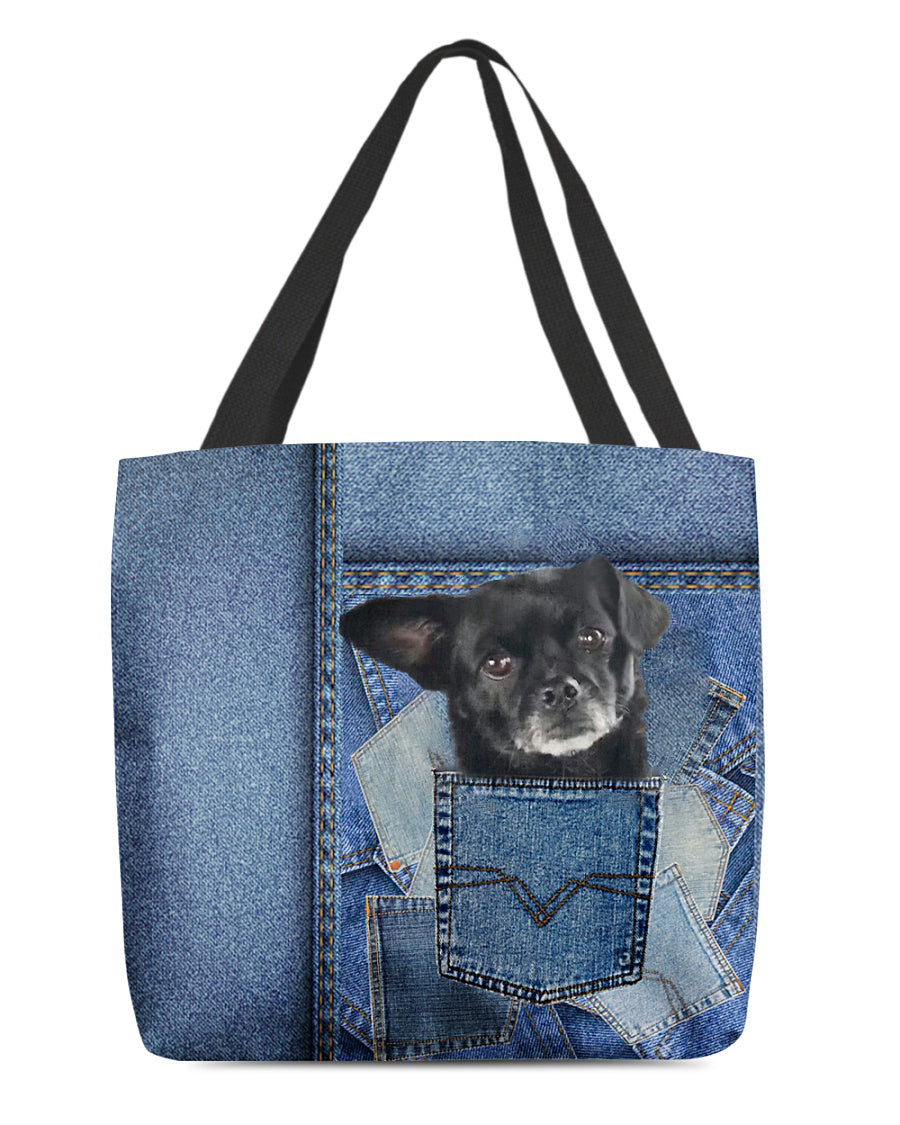 Black Chug-in pocket2-Cloth Tote Bag