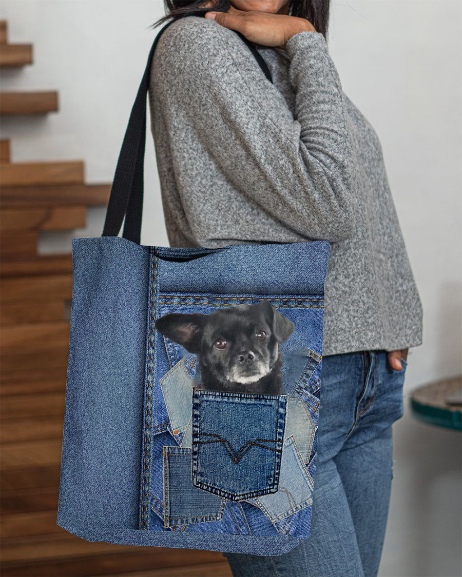 Black Chug-in pocket2-Cloth Tote Bag