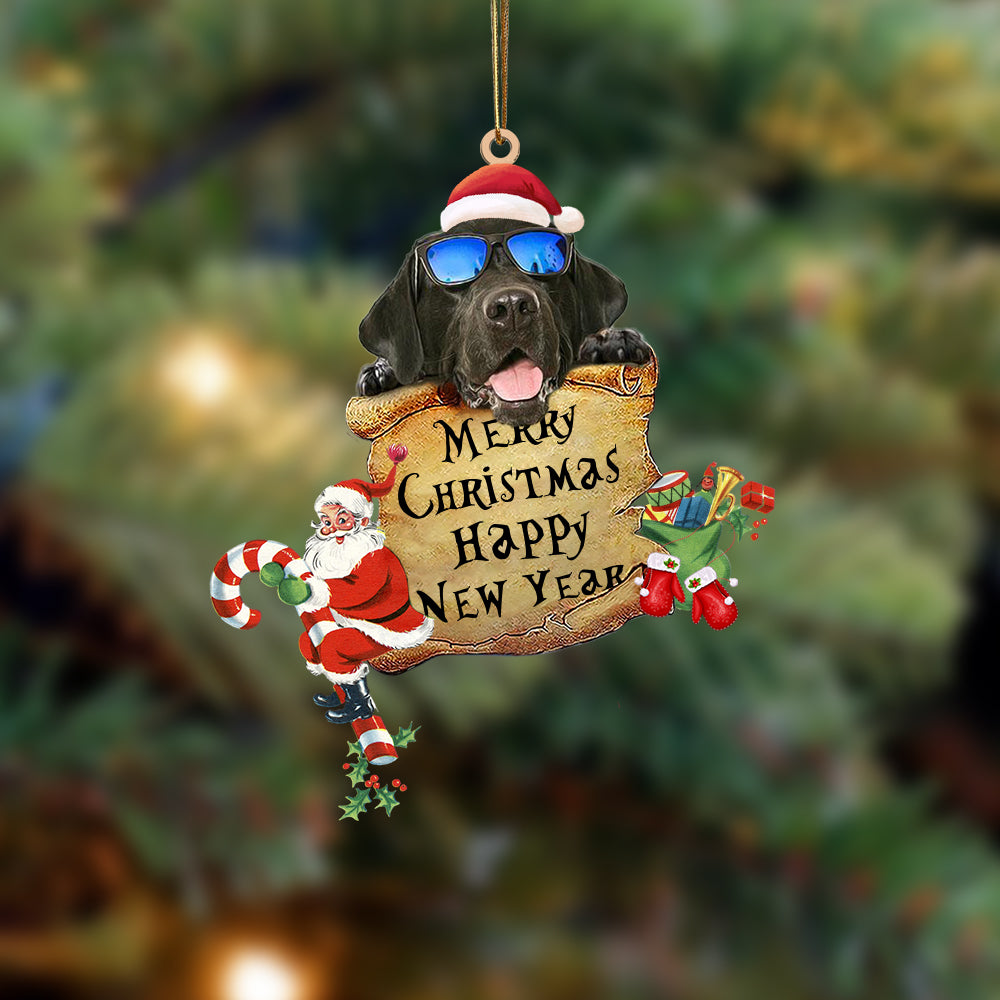 Black Labrador Retriever-Christams &amp; New Year Two Sided Ornament