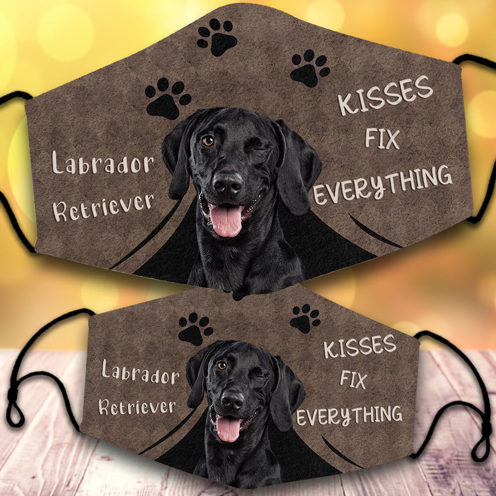 Black Labrador Retriever-Kisses Fix Everything-Veil