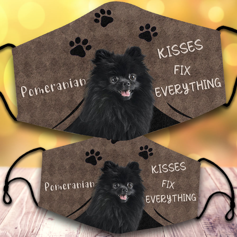 Black Pomeranian-Kisses Fix Everything-Veil