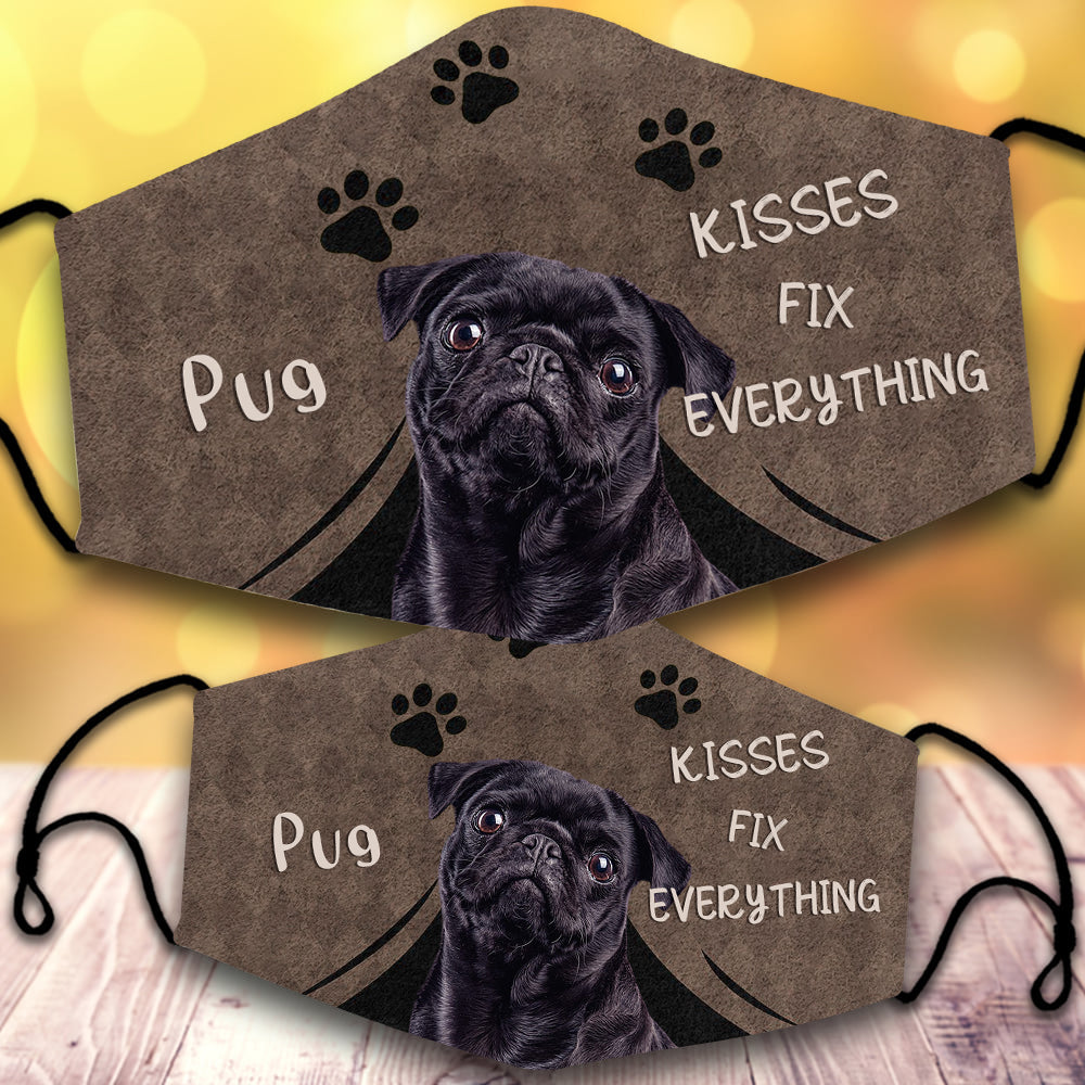 Black Pug 2-Kisses Fix Everything-Veil