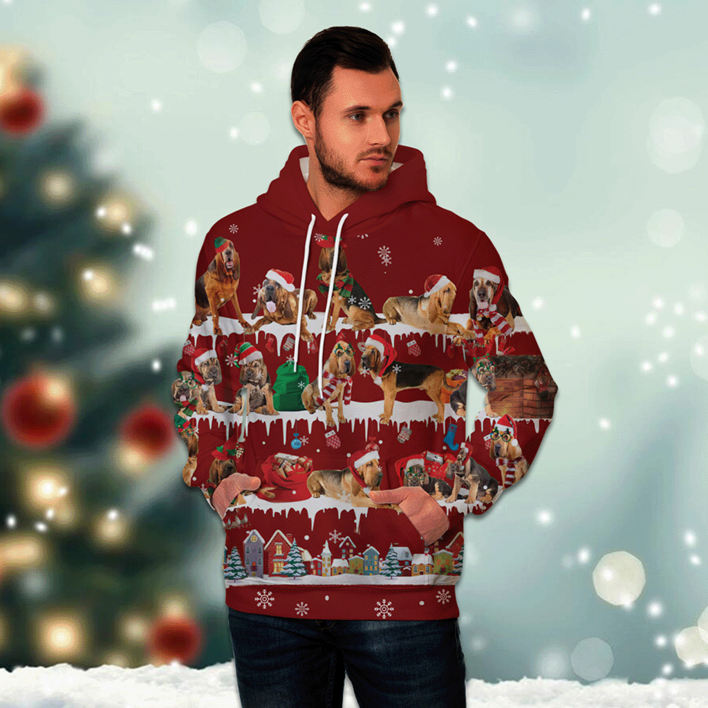 Bloodhound - Snow Christmas - 3D Hoodie