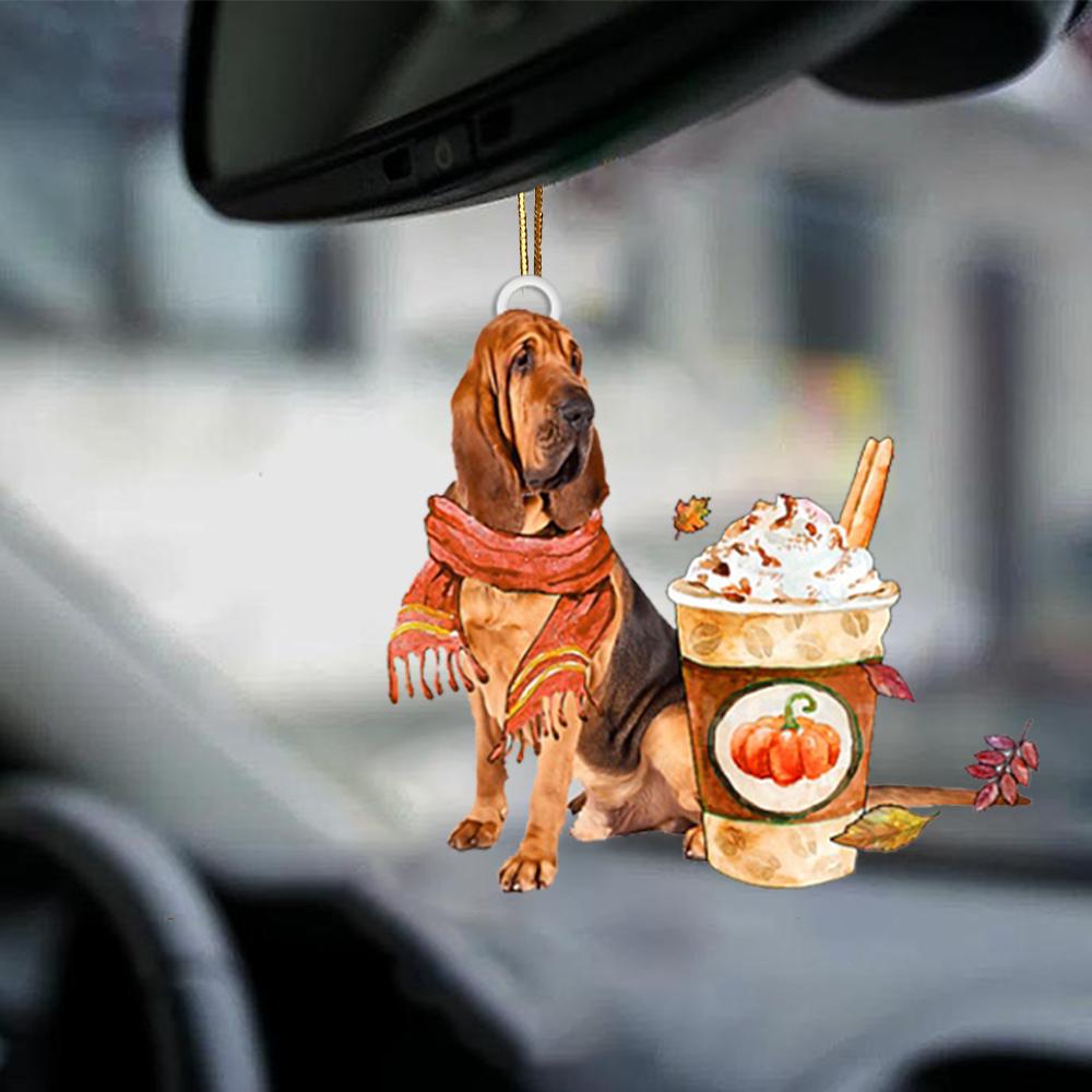 Bloodhound 1-Pumpkin Spice Kinda-Two Sided Ornament