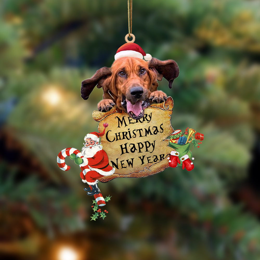 Bloodhound-Christams &amp; New Year Two Sided Ornament