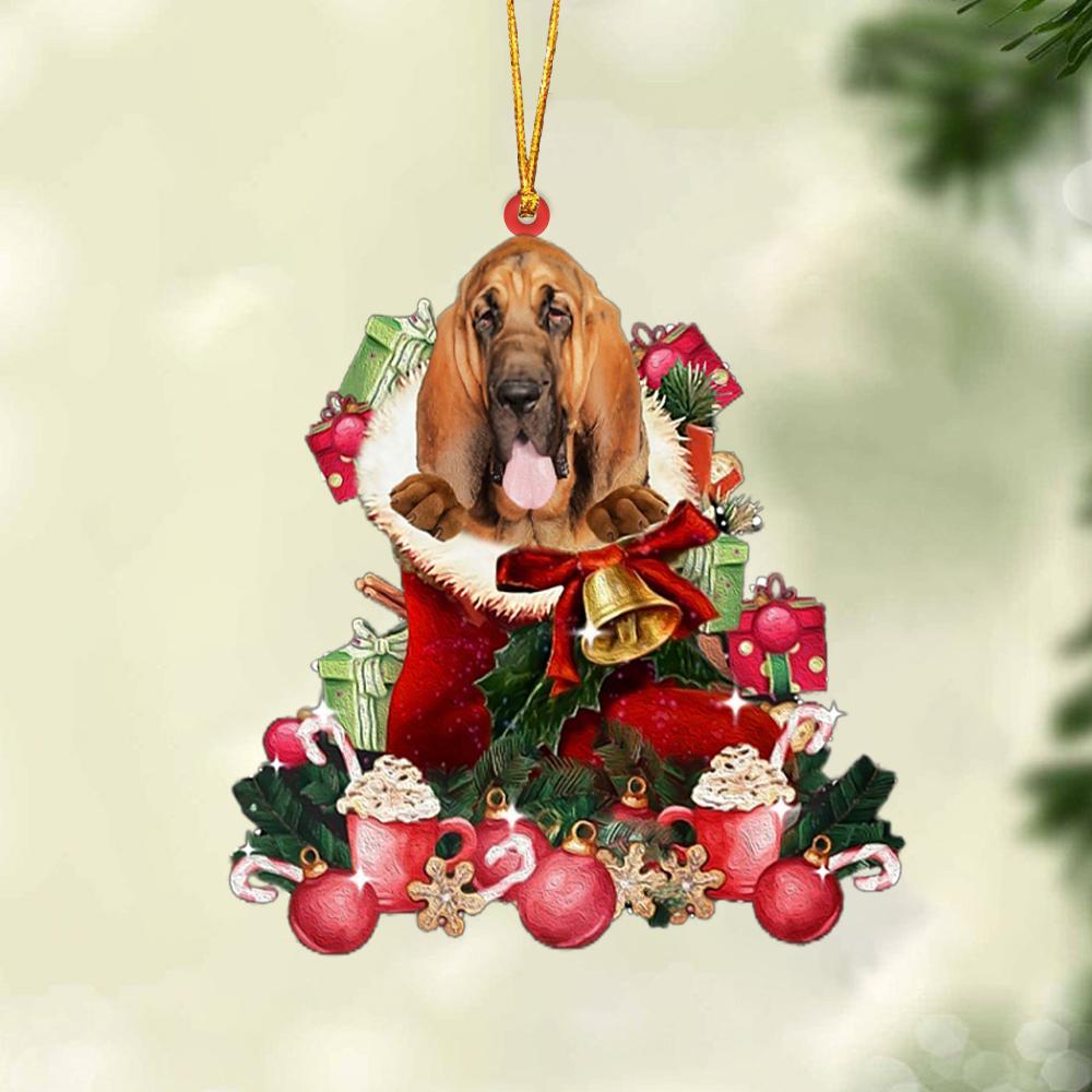 Bloodhound 1-Red Boot Hanging Ornament