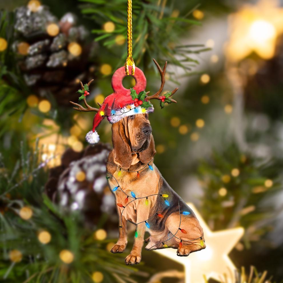 Bloodhound Christmas Shape Ornament