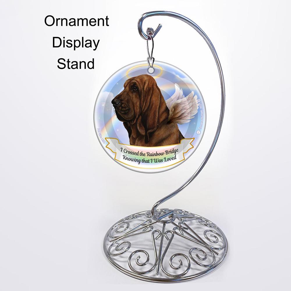 Rainbow Bridge Memorial-Bloodhound Porcelain Hanging Ornament