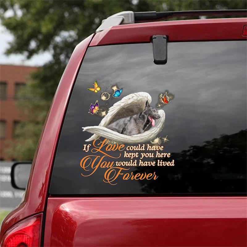 Blue german shepherd  Sleeping Angel Lived Forever Decal