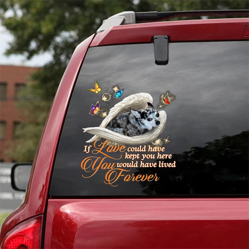 Blue merle chihuahua Sleeping Angel Lived Forever Decal