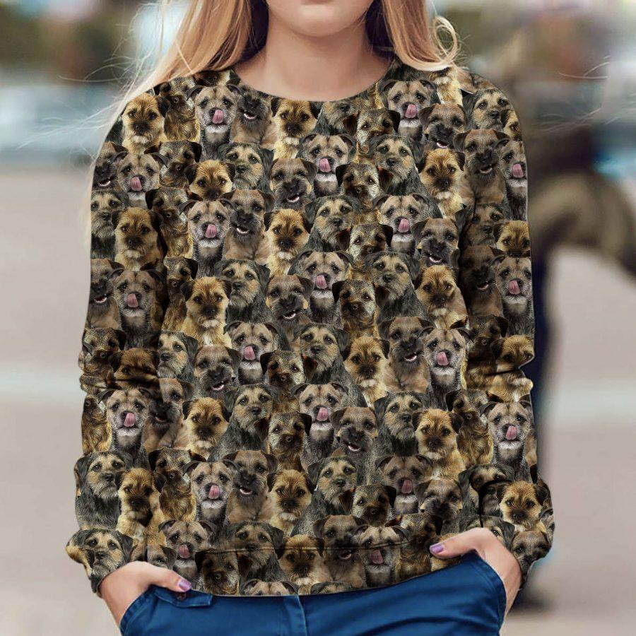 Border Terrier - Full Face - Premium Sweatshirt