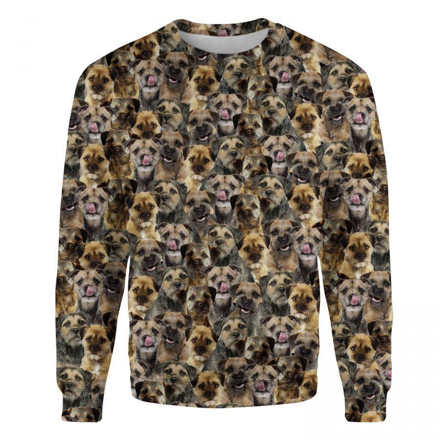 Border Terrier - Full Face - Premium Sweatshirt