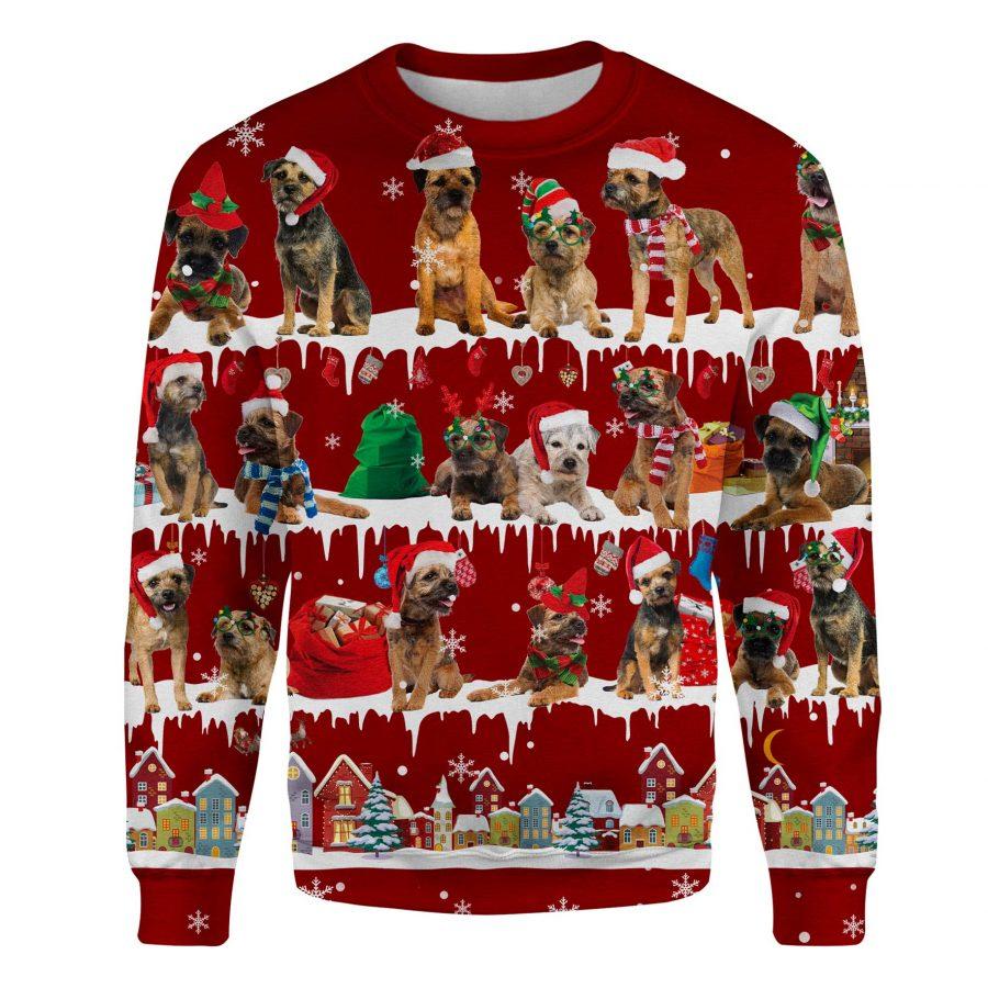 Border Terrier - Snow Christmas - Premium Sweatshirt