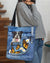 Border-collie-Butterfly Daisies Fait-CLOTH TOTE BAG