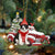 Border Collie-Christmas Car Two Sided Ornament