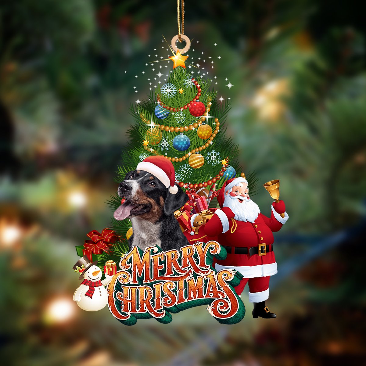 Border Collie-Christmas Tree&amp;Dog Hanging Ornament