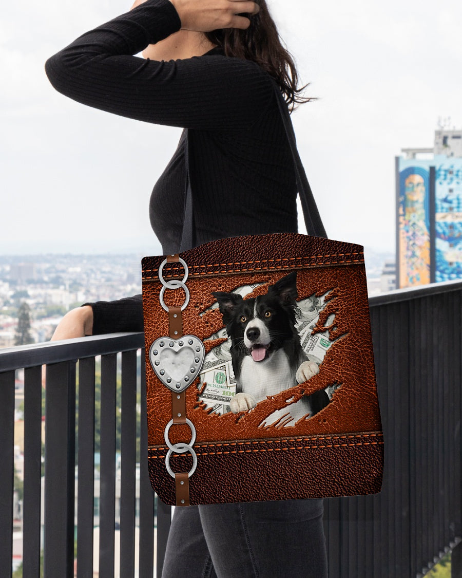 Border Collie-Let Me Go Out -Cloth Tote Bag