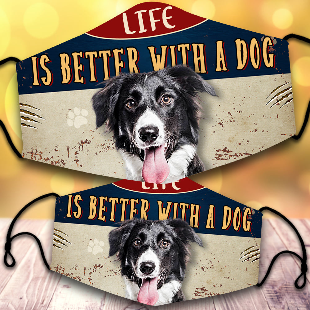 Border Collie 1-Life Is Better With A Dog-Veil