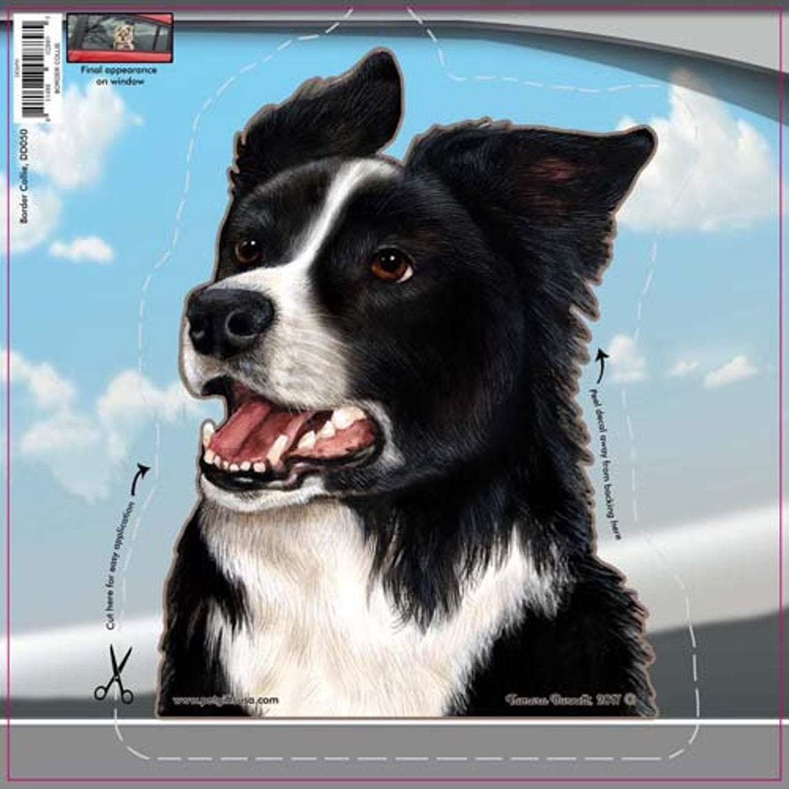 Border Collie-On The Move Window Car Sticker