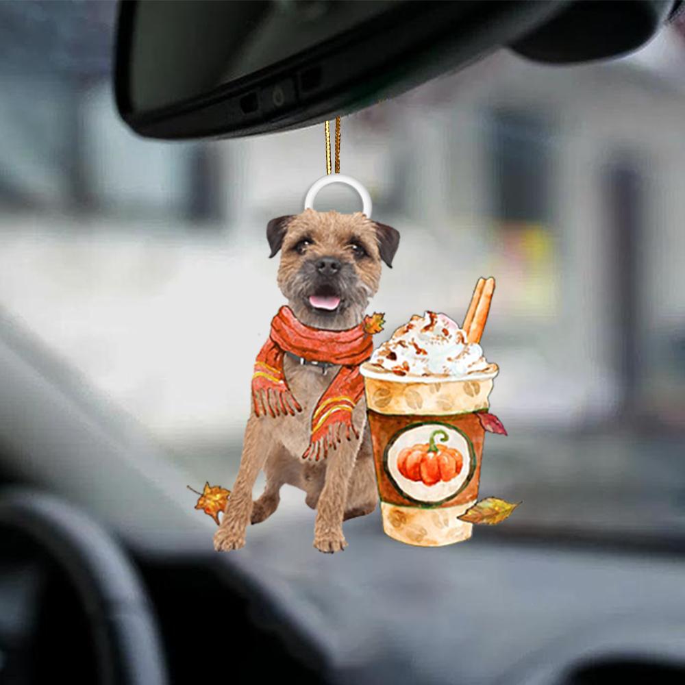 Border Terrier-Pumpkin Spice Kinda-Two Sided Ornament