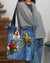 Border Collie-Cardinal & Dog Cloth Tote Bag