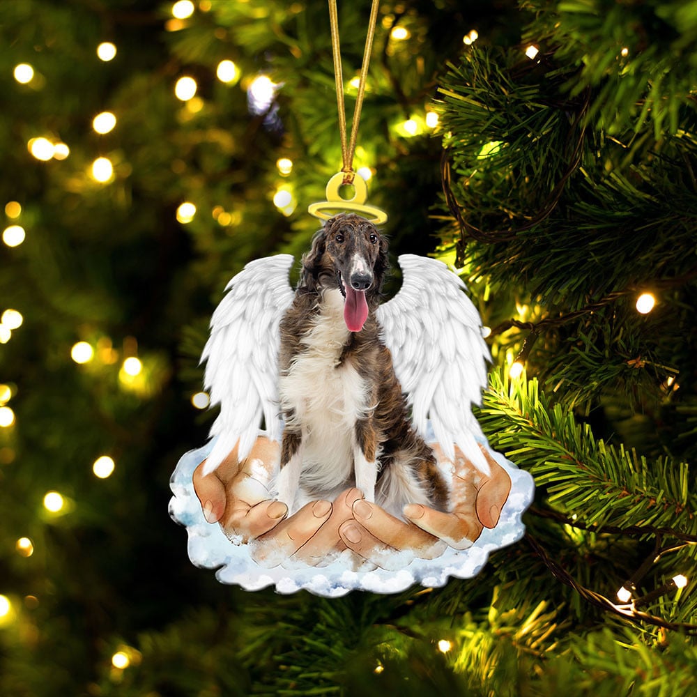 Borzoi-In The Hands Of God Xmas-Two Sided Ornament