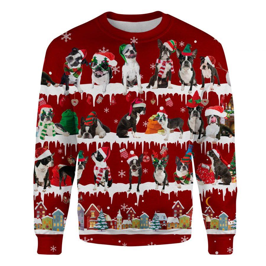 Boston Terrier - Snow Christmas - Premium Sweatshirt
