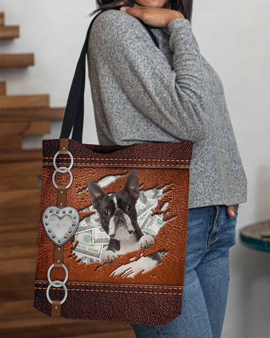 Boston Terrier-Let Me Go Out -Cloth Tote Bag