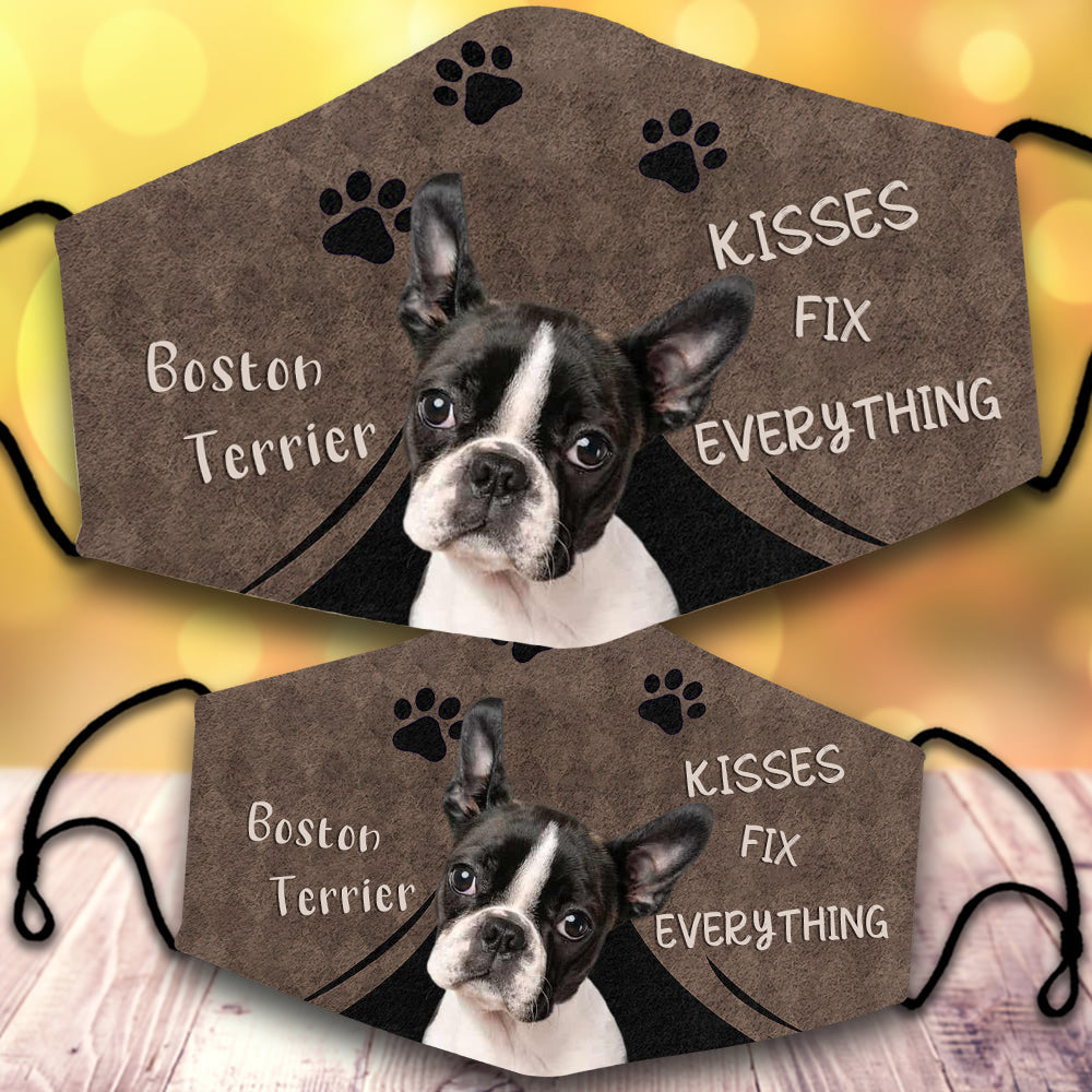 Boston terrier 3-Kisses Fix Everything-Veil