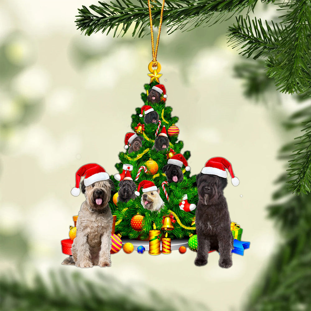 Bouvier Des Flandres-Xmas Tree&Dog-Two Sided Ornament