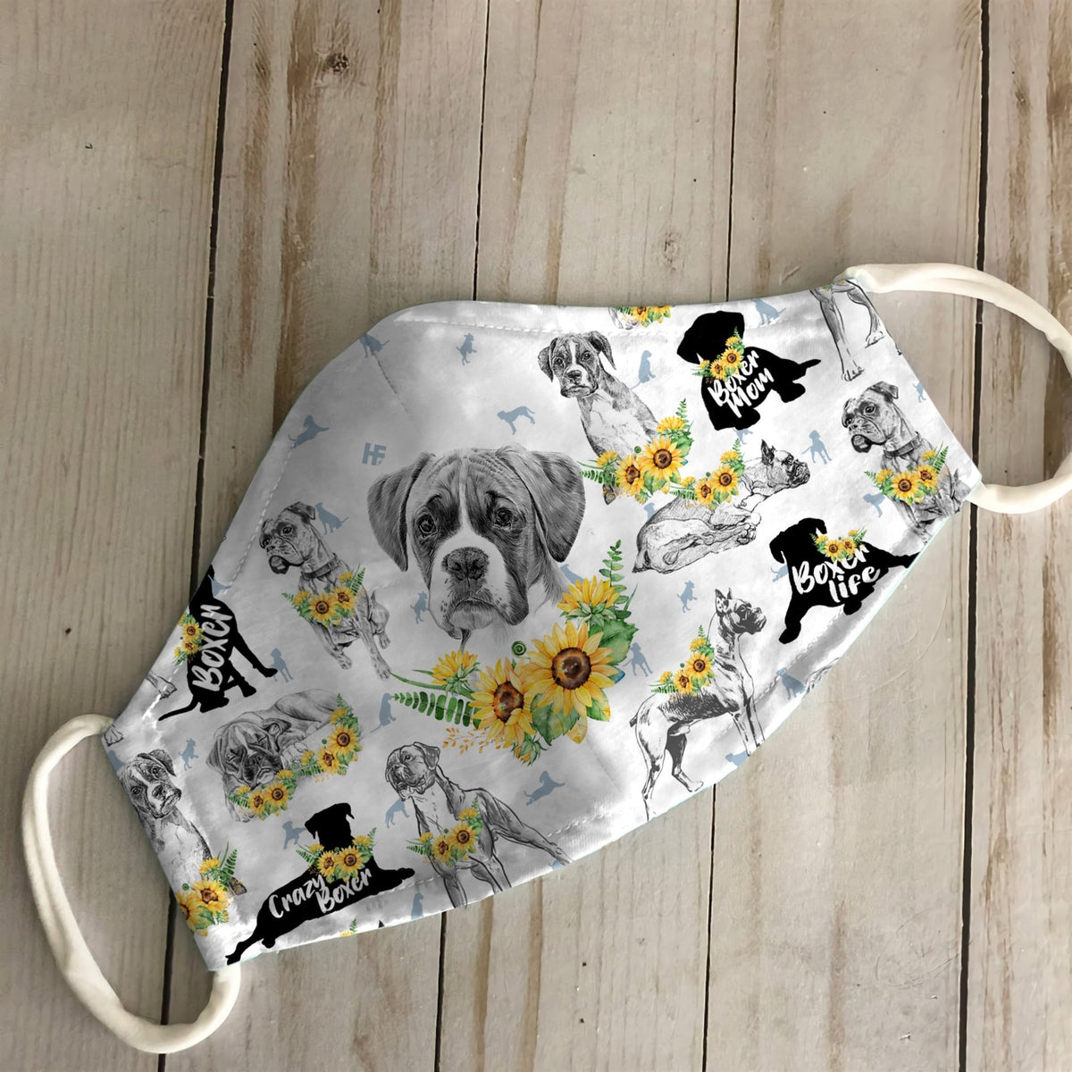 Boxer Sunflower EZ07 2606 Face Mask