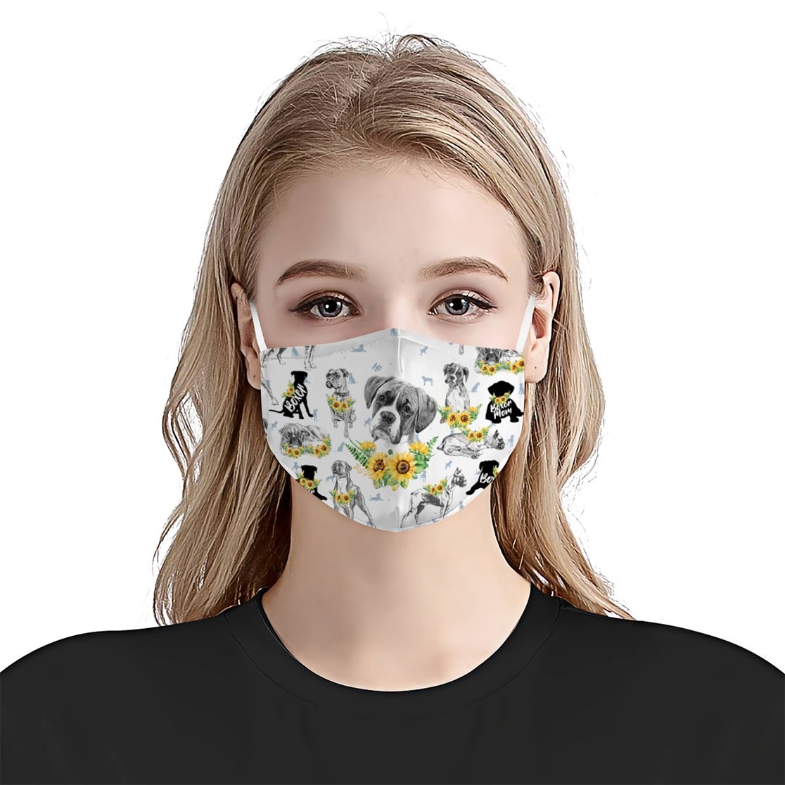 Boxer Sunflower EZ07 2606 Face Mask