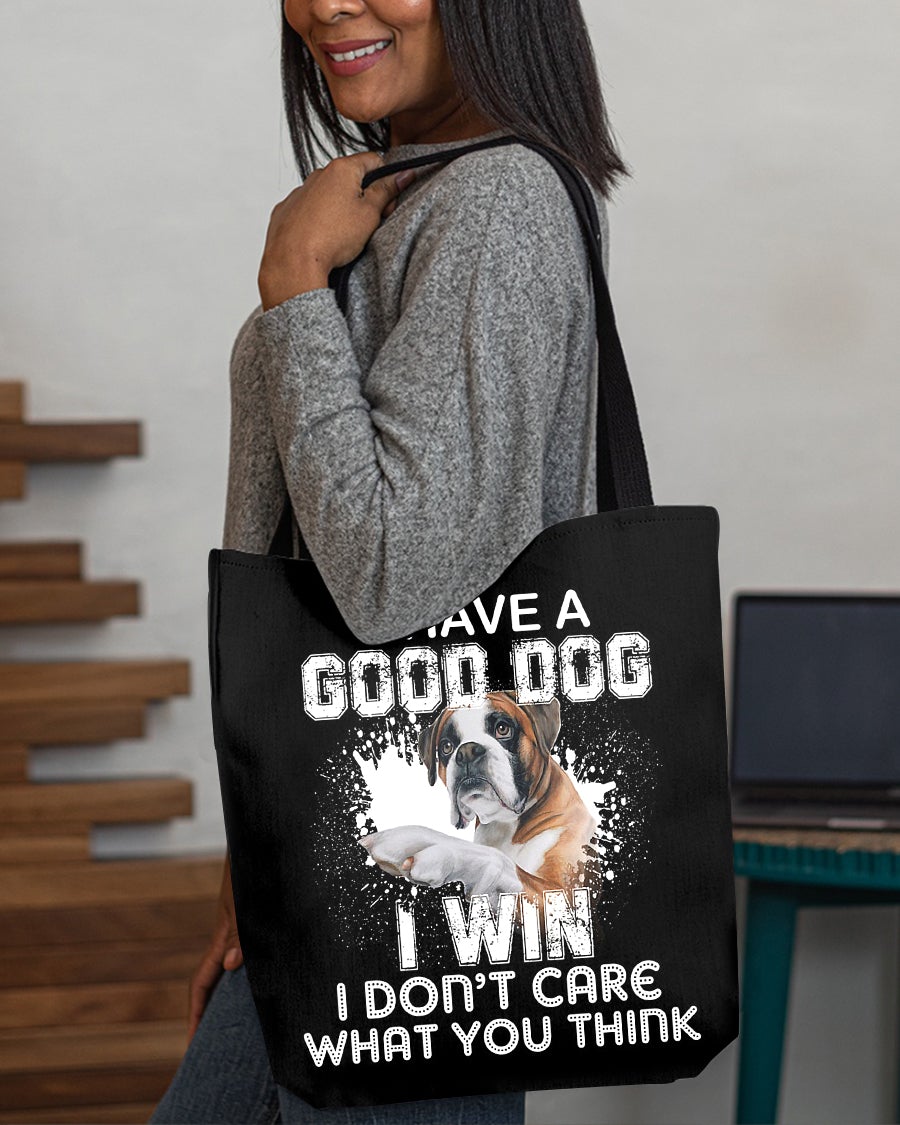 Boxer 2-I Win Cloth Tote Bag