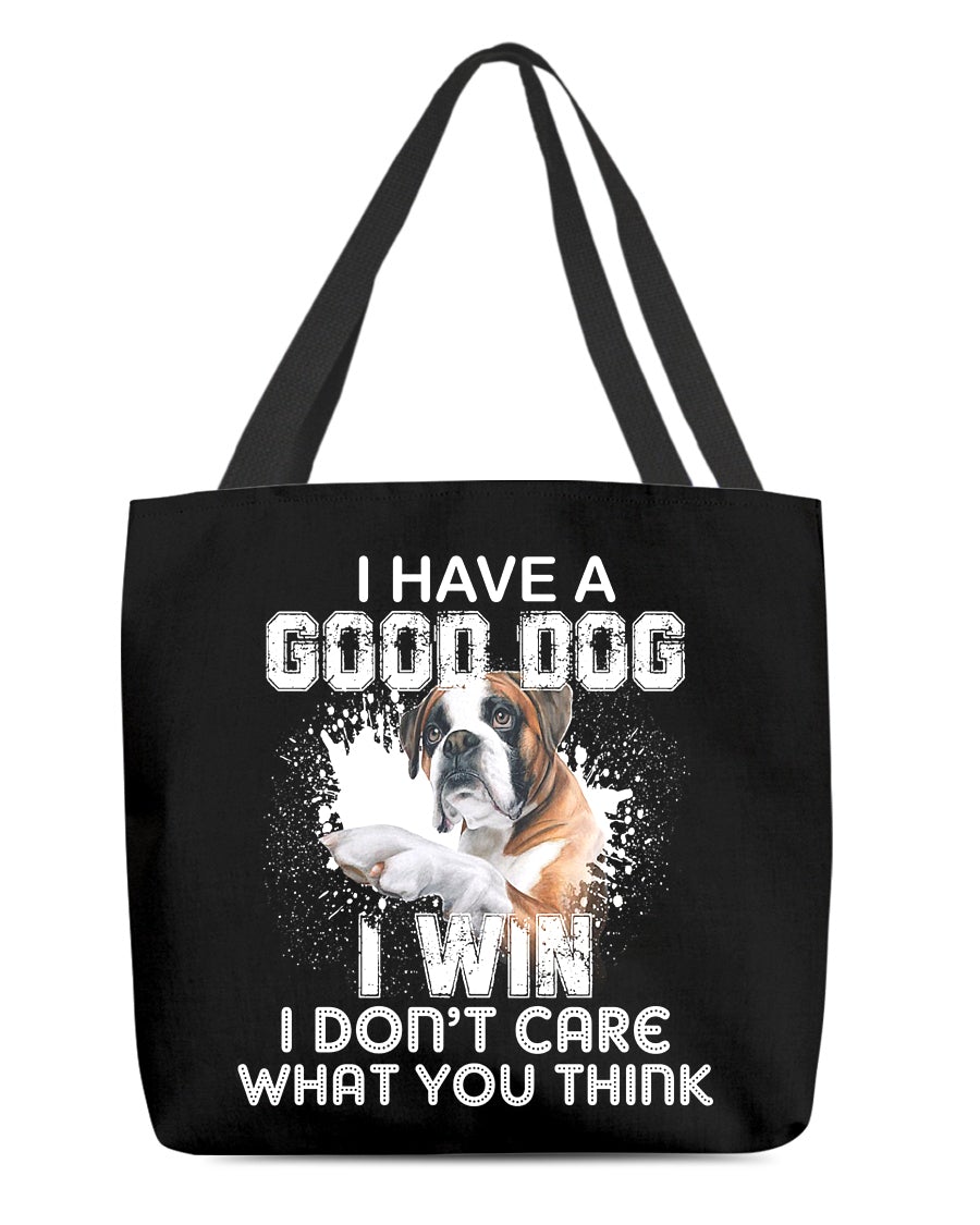 Boxer 2-I Win Cloth Tote Bag