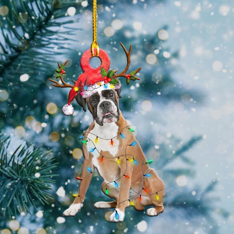 Boxer Christmas Shape Ornament