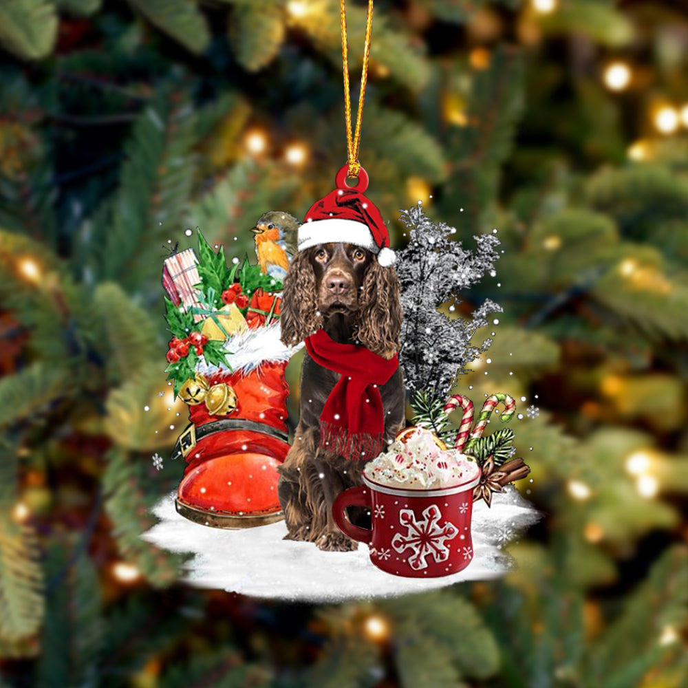 Boykin Spaniel-Winter Cup-Two Sided Ornament