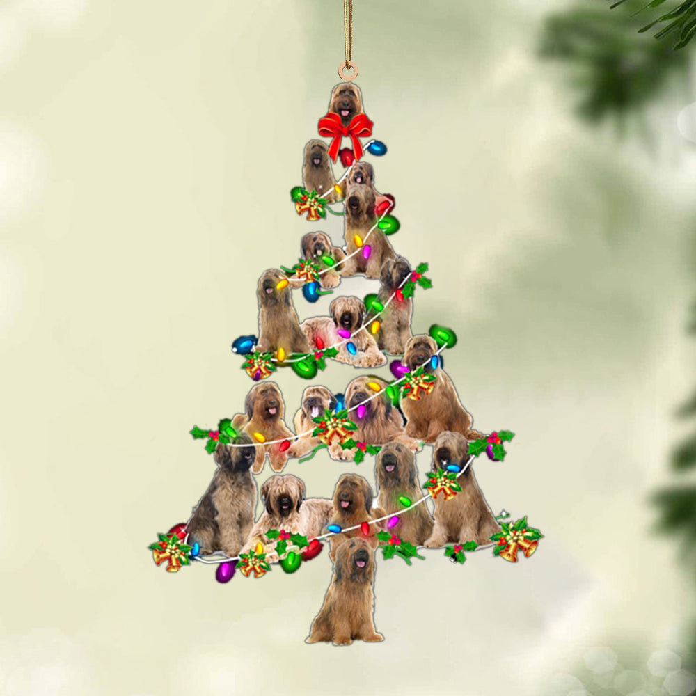 Briard-Christmas Tree Lights-Two Sided Ornament