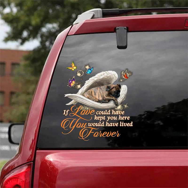 Brindle Boxer1 Sleeping Angel Lived Forever Decal