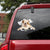 Cute British Bulldog CRACK CAR STICKER