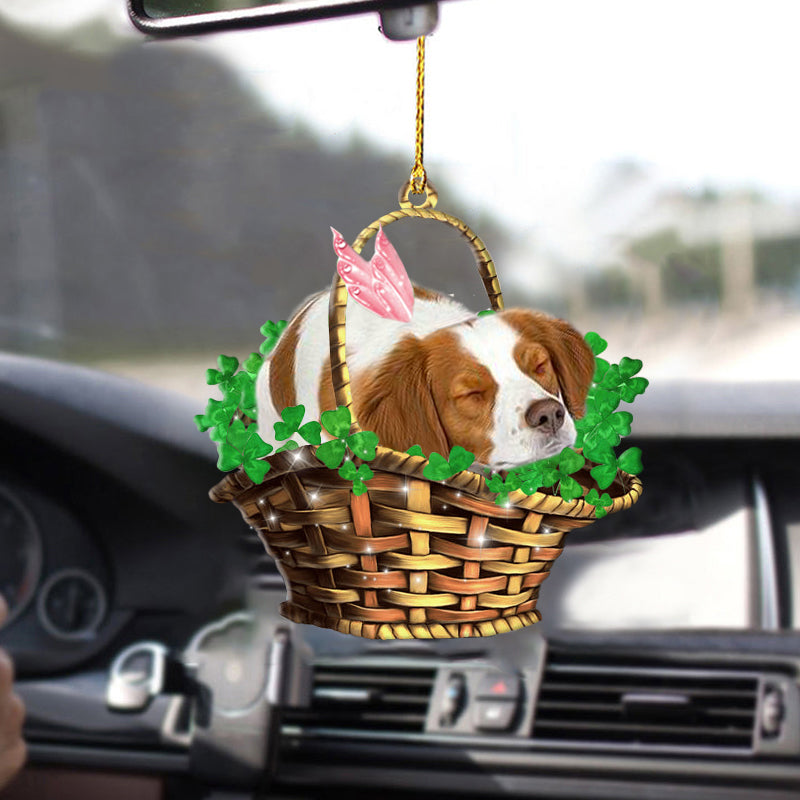 Brittany Spaniel-Sleeping Lucky Fairy-Two Sided Ornament