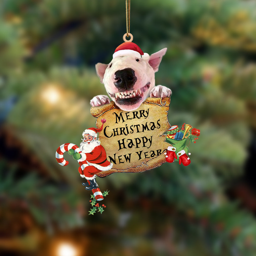 Bull Terrier-Christams &amp; New Year Two Sided Ornament