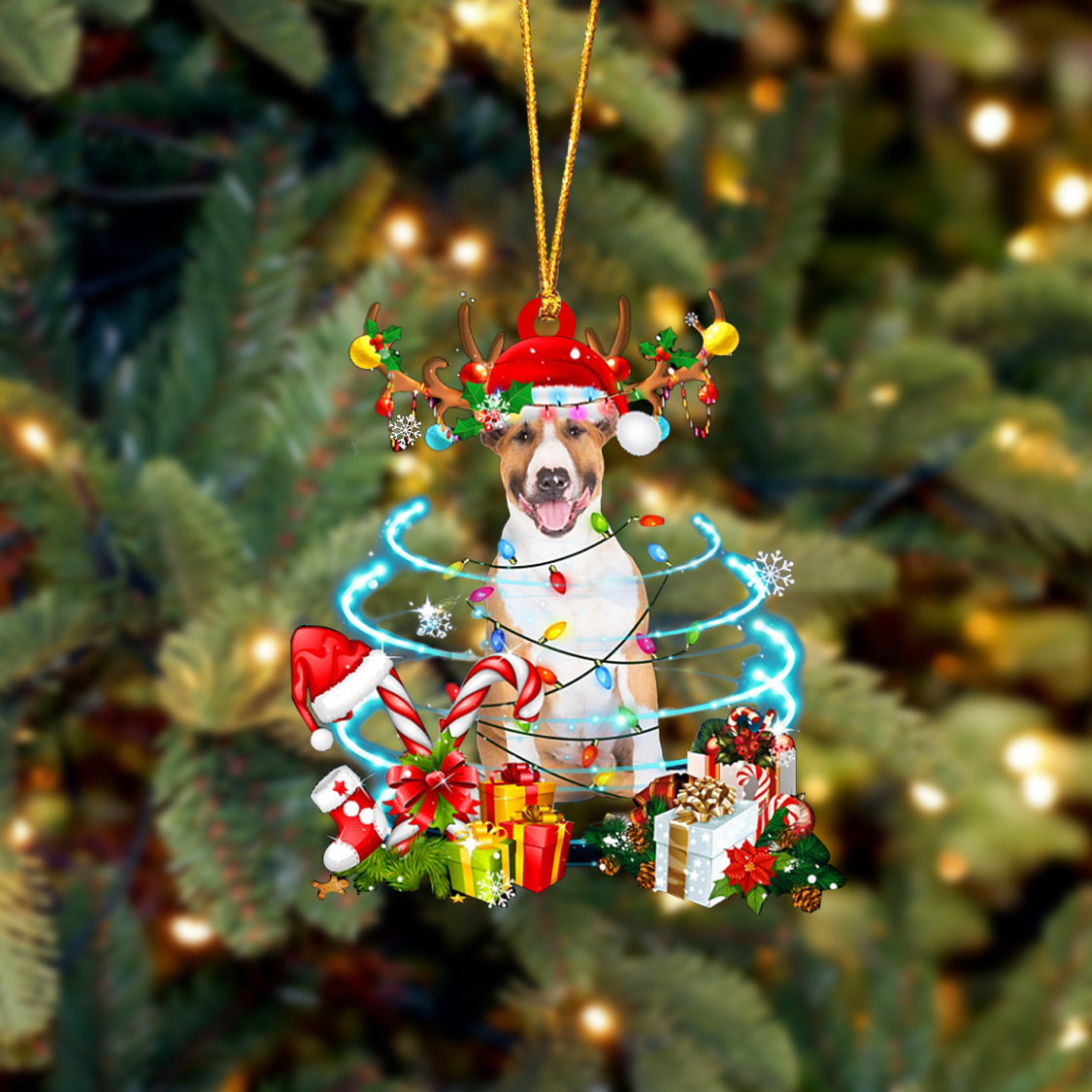 Bull Terrier-Christmas Candy&amp;Gift-Two Sided Ornament
