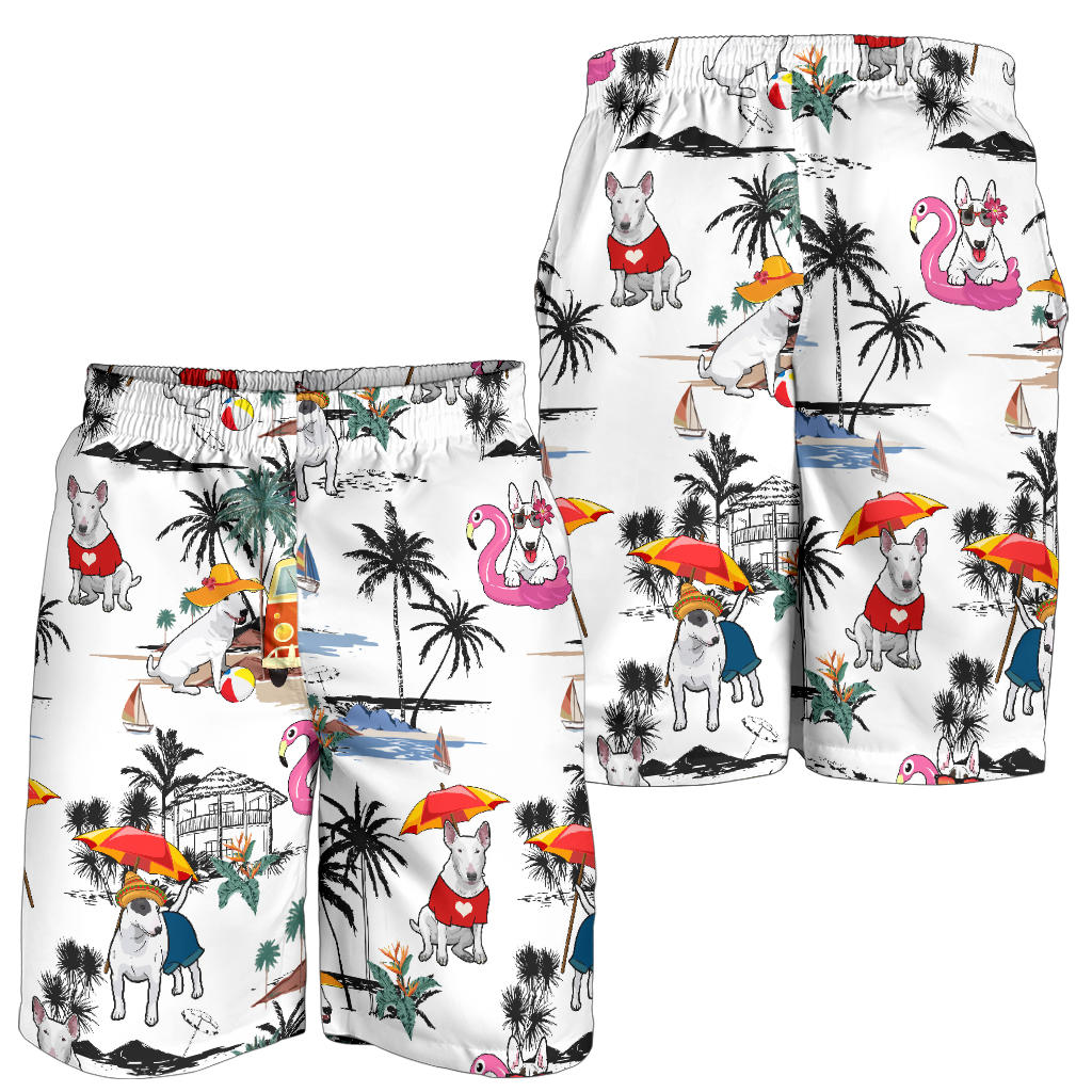 Bull Terrier-Summer Beach Mens Shorts