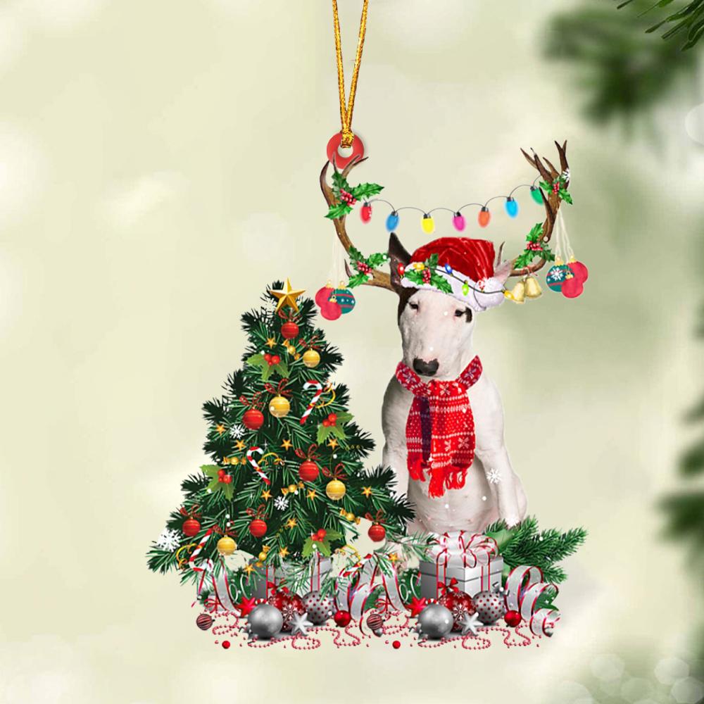 Bull Terrier 1-Christmas Tree Gift Hanging Ornament