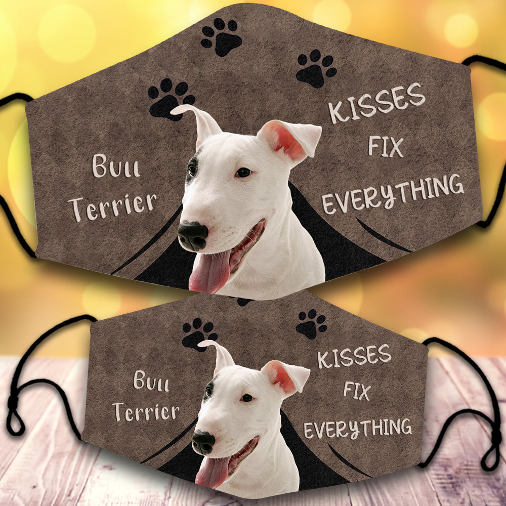 Bull Terrier 1-Kisses Fix Everything-Veil